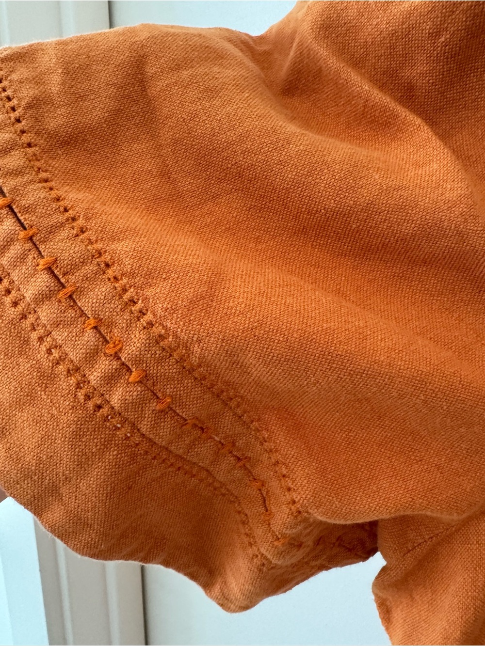 Sea New York Orange Round-Neck Button Top - Picture 3 of 8